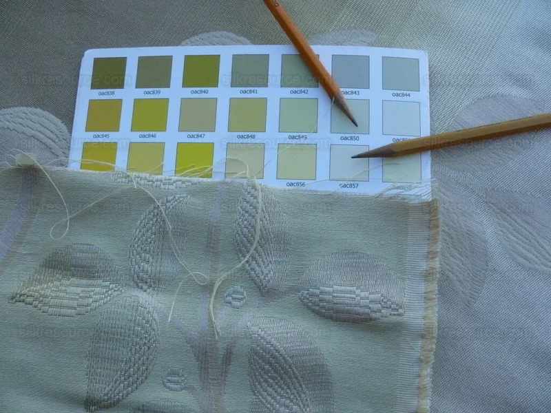 P1630874.jpg Lee Jofa Mulberry Home Enchanted Vine Soft Gold Pale Green Silk Lampas MSRP USD 296/y