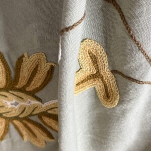 IMG_8011 By YARD Scalamandre Sindia Green Aqua Blue Wool Crewel MSRP USD 300/Y