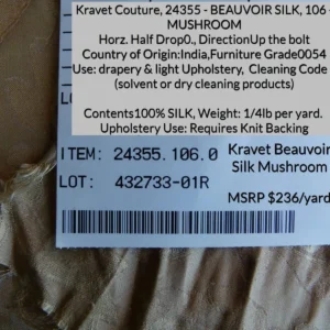 P1000614.jpg By Yd Kravet Beauvoir Silk Mushroom Tan Antique Gold Bronze Historical Damask MSRP USD 236/y