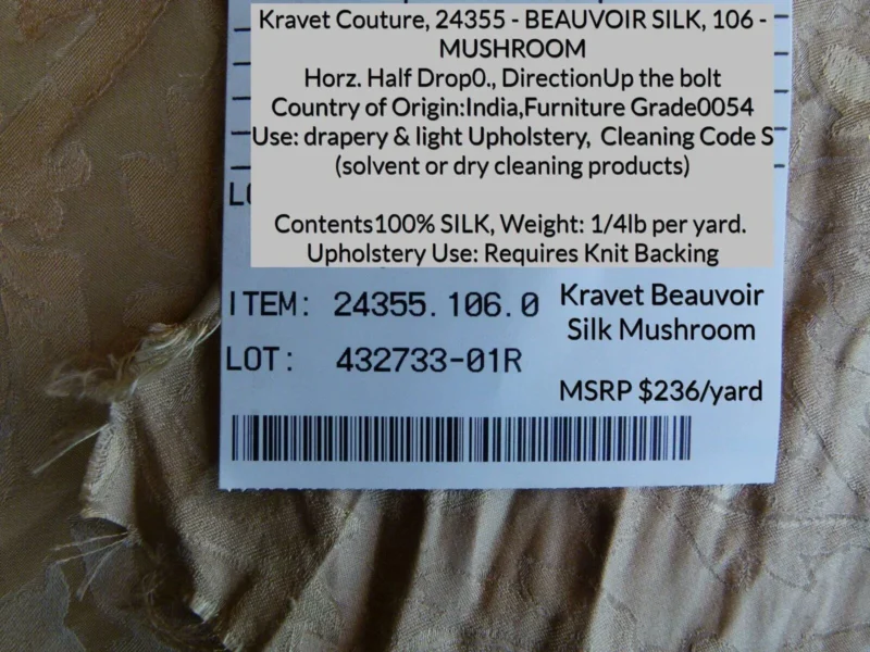 P1000614.jpg By Yd Kravet Beauvoir Silk Mushroom Tan Antique Gold Bronze Historical Damask MSRP USD 236/y