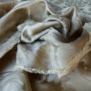 P1000622.jpg By Yd Kravet Beauvoir Silk Mushroom Tan Antique Gold Bronze Historical Damask MSRP USD 236/y