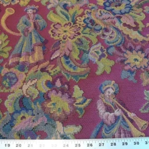 SCALAMANDRE BILIKEN RED MEDIAVAL LADY TAPESTRY MUSIC MSRP 230/Y SCALAMANDRE BILIKEN RED MEDIAVAL LADY TAPESTRY MUSIC MSRP 230/Y