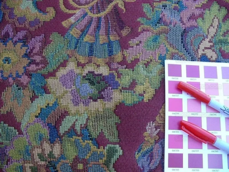 P1640043.jpg Scalamandre Biliken Red Mediaval Lady Heavy! Wool Tapestry Music Dance Harvest USD 288/y