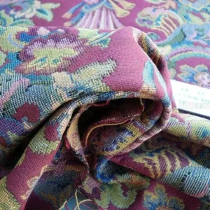 P1640050.jpg Scalamandre Biliken Red Mediaval Lady Heavy! Wool Tapestry Music Dance Harvest USD 288/y