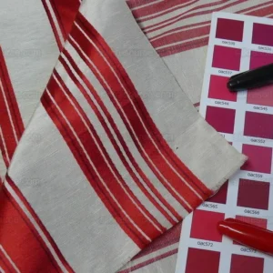Brunschwig & Fils Vilmorin Satin Stripe Lipstick Red MSRP USD 290/y