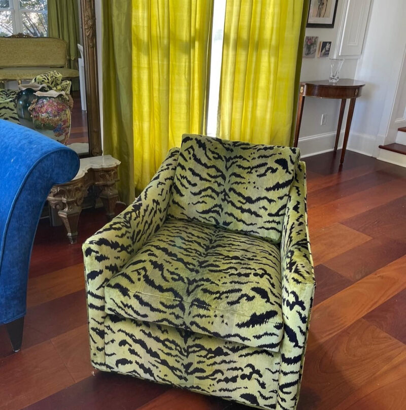 1660007676.3077168214 Scalamandre Tigre Jacquard Velvet Greens And Black MSRP USD 756/y