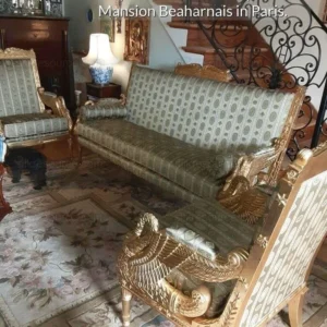 LeeJofa-LEE-JOFA-LE-CYGNE-STRIPE-Vert-3.jpg 1.625Yd Lee Jofa Le Cygne Stripe Neo Classic Leeda Swan "Vert" Green Silk MSRP USD 276Y