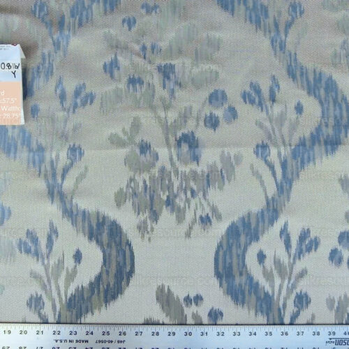 products-P1000713-1 Scalamandre Visby Tahoe Blue Old World Weavers 100% Silk Lampas MSRP USD 896/Y