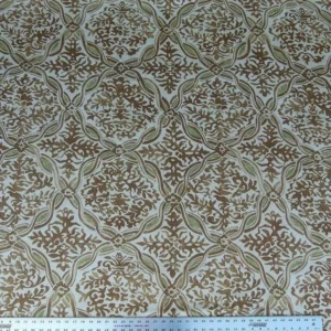 Scalamandre Grafton Brown/green Medallion Renaissance Print MSRP USD 292/Yd