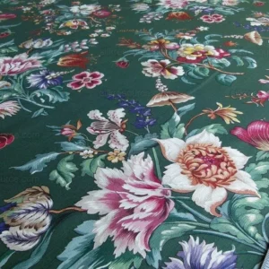 P1000976.jpg Scalamandre Les Fleurs Mysterieuses Green Tulip Rose Peony Print MSRP USD/598/y