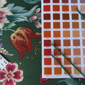 P1000983.jpg Scalamandre Les Fleurs Mysterieuses Green Tulip Rose Peony Print MSRP USD/598/y