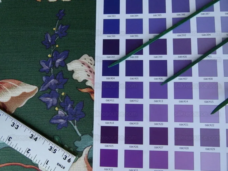 P1000984.jpg Scalamandre Les Fleurs Mysterieuses Green Tulip Rose Peony Print MSRP USD/598/y