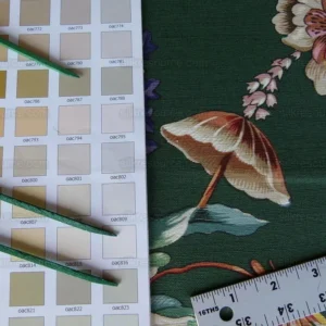 P1000985.jpg Scalamandre Les Fleurs Mysterieuses Green Tulip Rose Peony Print MSRP USD/598/y