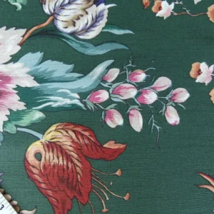 P1000987.jpg Scalamandre Les Fleurs Mysterieuses Green Tulip Rose Peony Print MSRP USD/598/y