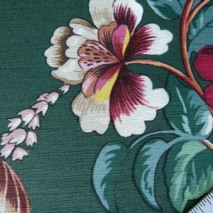 P1000991.jpg Scalamandre Les Fleurs Mysterieuses Green Tulip Rose Peony Print MSRP USD/598/y