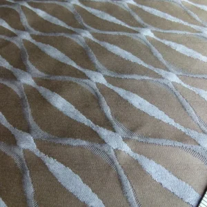 1.75y Scalamandre Fonthill Helena Grey Pewter Velvet River Ribbon Diamond Mid-century MSRP USD 164/Y