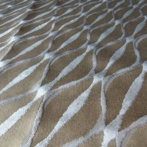 1.75y Scalamandre Fonthill Helena Grey Pewter Velvet River Ribbon Diamond Mid-century MSRP USD 164/Y