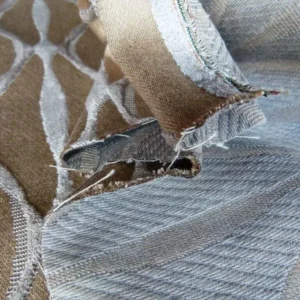 1.75y Scalamandre Fonthill Helena Grey Pewter Velvet River Ribbon Diamond Mid-century MSRP USD 164/Y