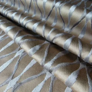 1.75y Scalamandre Fonthill Helena Grey Pewter Velvet River Ribbon Diamond Mid-century MSRP USD 164/Y