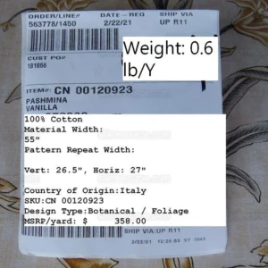 P1010225 Scalamandre Pashmina Vanilla Floral Lattice Cream Gold Pink Green Arabisque Print MSRP USD 358/Y