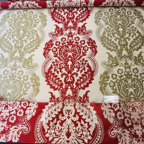 img_2323-2 by yard Lee Jofa Mulberry Home Staveley Damask Ruby Olive Green Red White Floral Stripe MSRP USD 196/y