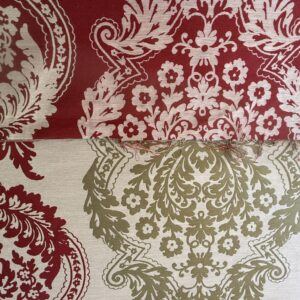 img_2324 by yard Lee Jofa Mulberry Home Staveley Damask Ruby Olive Green Red White Floral Stripe MSRP USD 196/y
