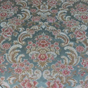 SCALAMANDRE CERVINO MULTI ON CELADON FLORAL DAMASK M
