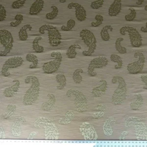 Scalamandre Katmandu Oro Gold Green Silk Lampas Paisley MSRP USD 364/Y