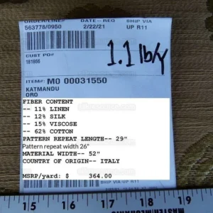 Scalamandre Katmandu Oro Gold Green Silk Lampas Paisley MSRP USD 364/Y