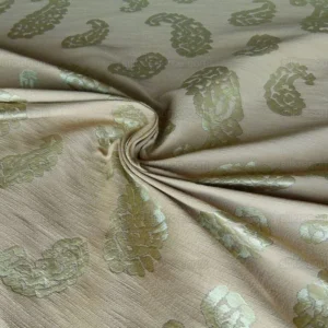 Scalamandre Katmandu Oro Gold Green Silk Lampas Paisley MSRP USD 364/Y