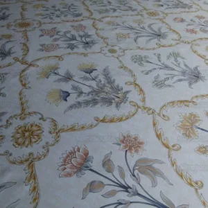 P1010224.jpg Scalamandre Pashmina Vanilla Floral Lattice Cream Gold Pink Green Arabisque Print MSRP USD 358/Y