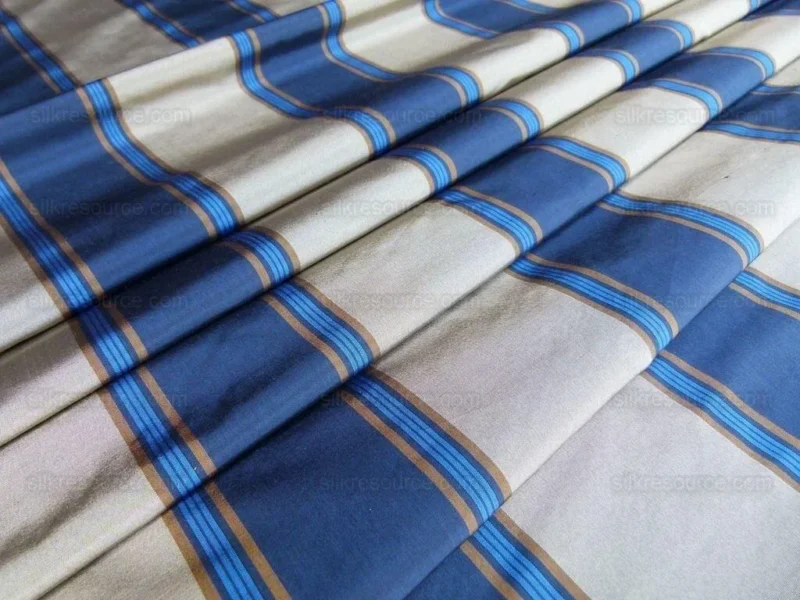 Scalamandre BOST BLUE & WHITE STRIPE SILK fr England MSRP$200/Y
