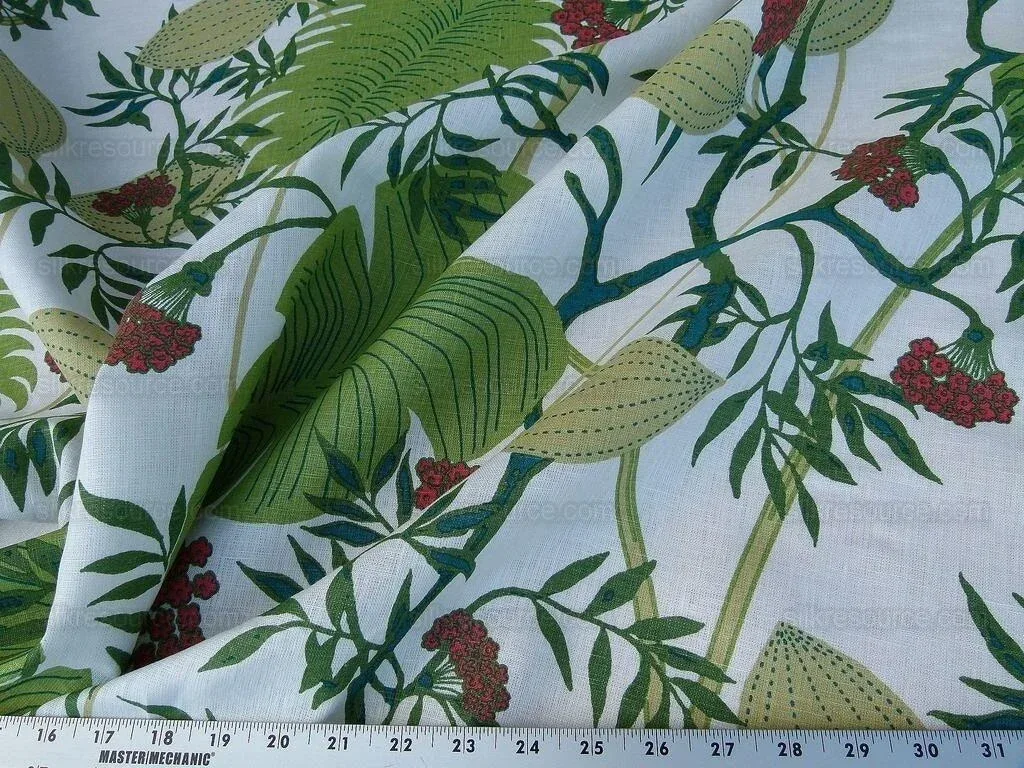 P1010436.jpg 1 Berkbox107 2yards x 47"w Scalamandre Old World Weavers Devin Crewel Pastel Floral Botanical Wool Embroidery on Cotton Beige MSRP USD456/y
