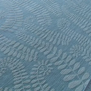 P1010469.jpg Scalamandre Botanique Fh Leaf Sky Blue Fern Foliage Cotton MSRP USD 188/Y