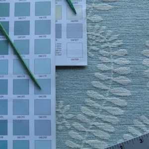 P1010471.jpg Scalamandre Botanique Fh Leaf Sky Blue Fern Foliage Cotton MSRP USD 188/Y