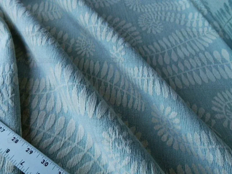 P1010472.jpg Scalamandre Botanique Fh Leaf Sky Blue Fern Foliage Cotton MSRP USD 188/Y