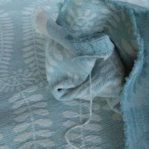 P1010475.jpg Scalamandre Botanique Fh Leaf Sky Blue Fern Foliage Cotton MSRP USD 188/Y