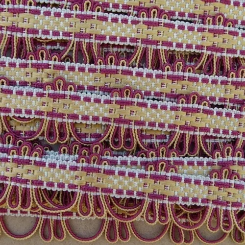 Scalamandre Silk Trim LYRIC Gold Burgundy Red MSRP 198USD/