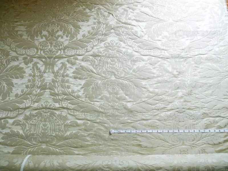 SCHUMACHER ITALY DAMASK CLASSY RENAISSANCE "ECRU" BEIGE CREAM SCHUMACHER ITALY DAMASK CLASSY RENAISSANCE "ECRU" BEIGE CREAM