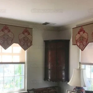 Lee-jofa-Alexandria-Silk-Medallion-Cornice-4C.jpg Lee Jofa Alexandria Silk Linen Embroidery Velvet Applique Museum Quality Red Gold Copper MSRP0/y