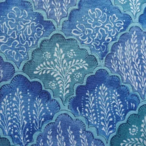 P1420579C.jpg 10.2y Brunschwig & Fils Nanou Rockery Print Blue Green White from Cabanel Collection #906