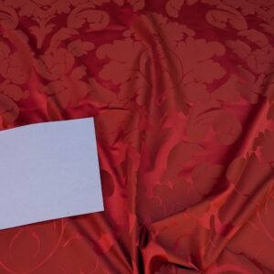 PXL_20240717_182415253 Bty Brunschwig & Fils Sylvana Ruby Red Damask Renaissance Cotton MSRP USD248/y