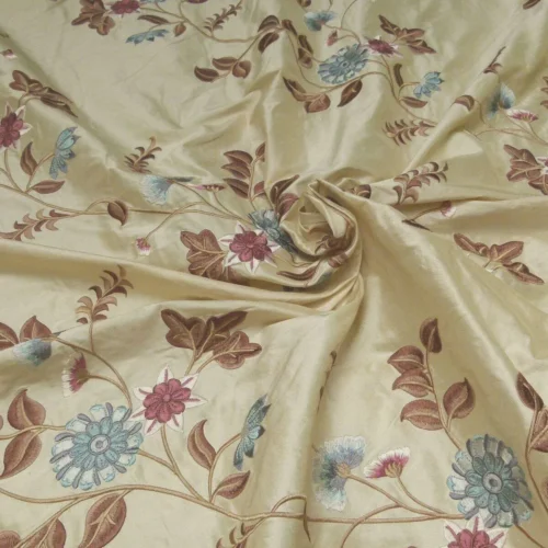 By Yd GP&J Baker Menotti Taupe/B 100% Silk Embroidery MSRP 268/Y By Yd GP&J Baker Menotti Taupe/B 100% Silk Embroidery MSRP 268/Y