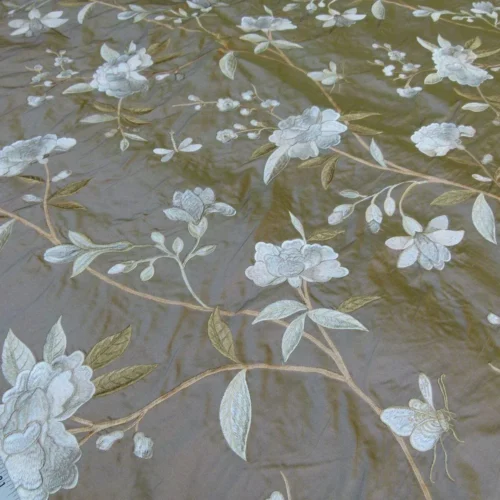 2.41Y GP& J Baker Peony & Blossom Silk Embroidered Bronze RP396Y 2.41Y GP& J Baker Peony & Blossom Silk Embroidered Bronze RP396Y