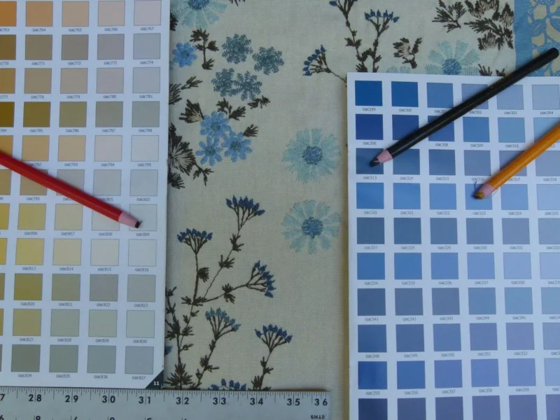 P1010874.jpg Gp&j Baker Lifestyle Madurai Aqua/cobalt Blue Floral Embroidery Stripe Cotton MSRP US196/y