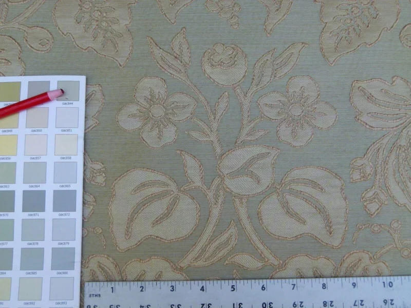 P1010888.jpg 0.95y Gp&j Baker Montague Silk Damask Renaissance Birch Brn Grn
