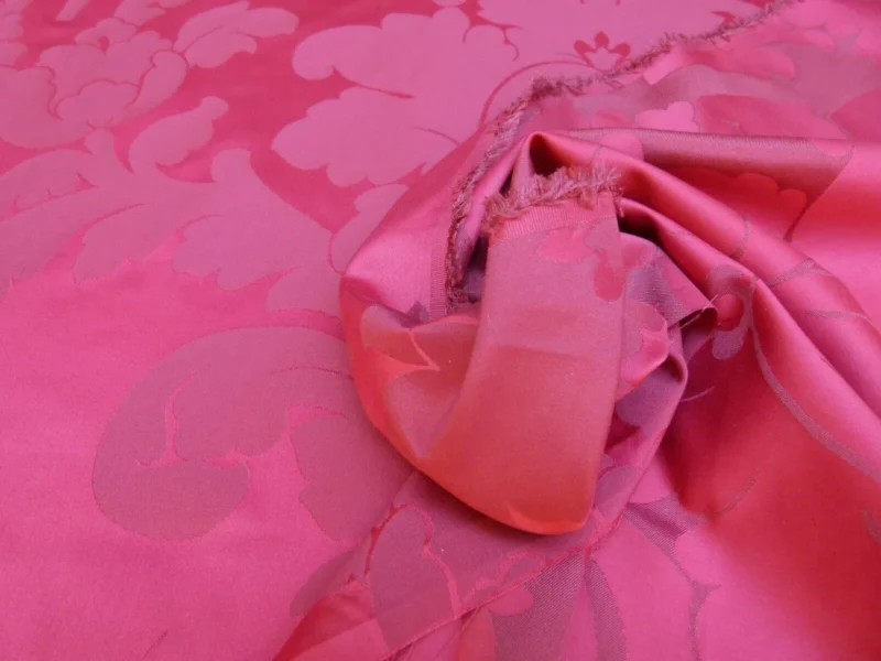 P1010945.jpg Bty Brunschwig & Fils Sylvana Ruby Red Damask Renaissance Cotton MSRP USD248/y