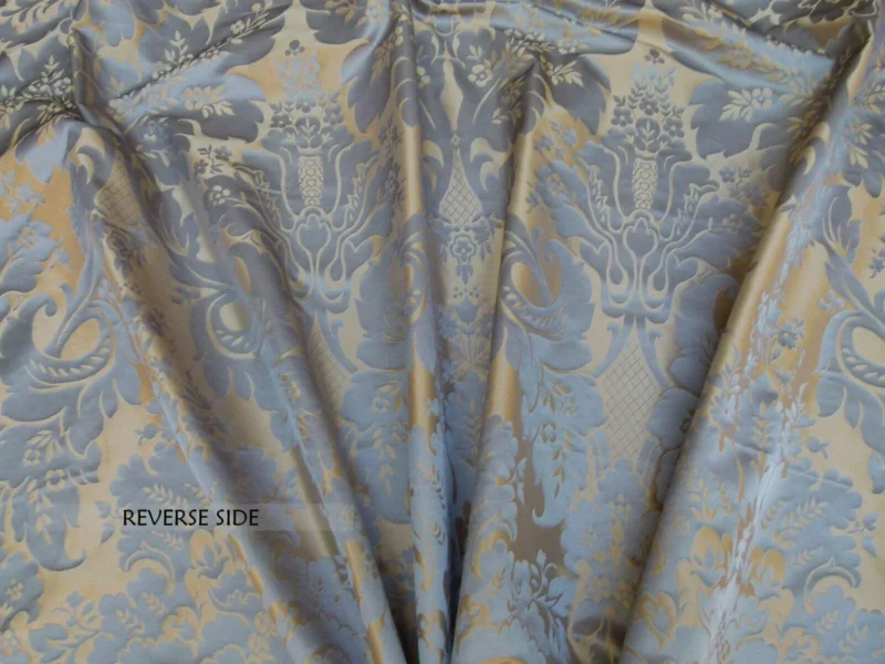 P1020016.jpg 1y Kravet Couture Limoges 100% Silk Damask Cerulean Blue MSRP USD 264