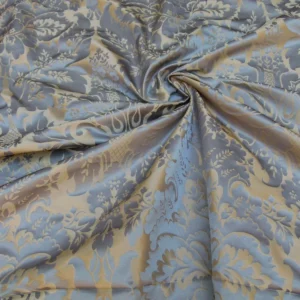 P1020017.jpg 1y Kravet Couture Limoges 100% Silk Damask Cerulean Blue MSRP USD 264