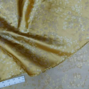 BTY KRAVET Couture SILK COLOMBINE COIN GOld Silver Baby's Breath BTY KRAVET Couture SILK COLOMBINE COIN GOld Silver Baby's Breath